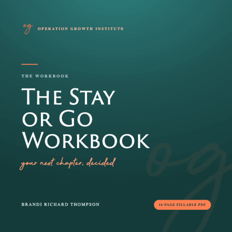 The Stay or Go Workbook Cover