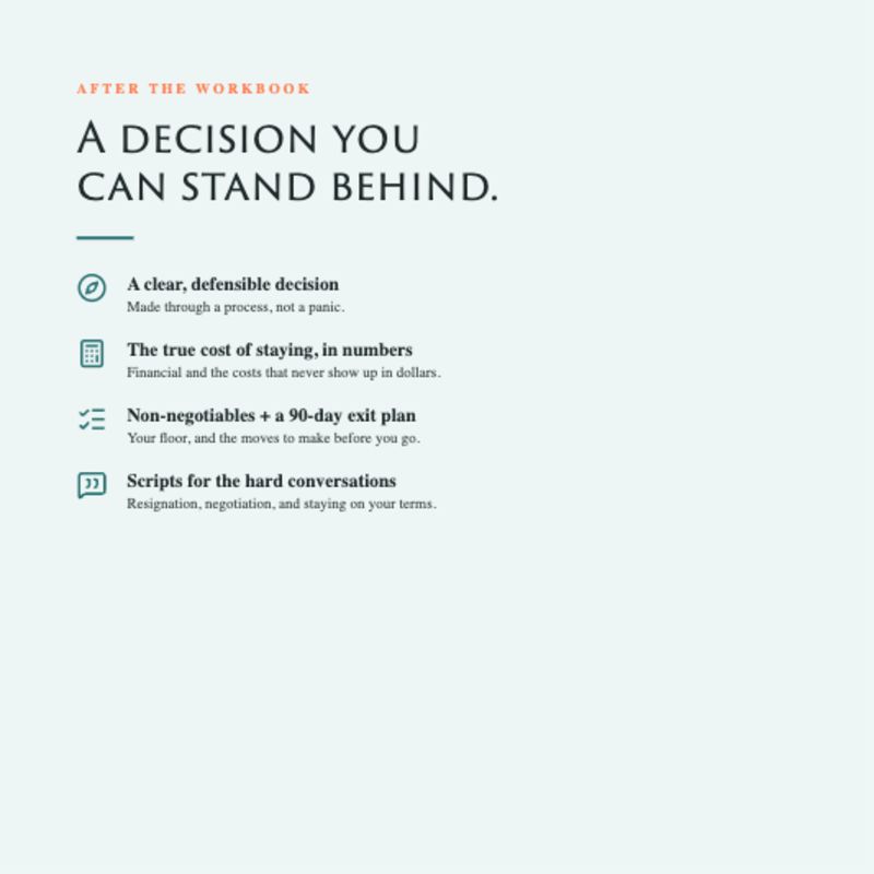 A Decision You Can Stand Behind