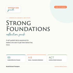 Strong Foundations Reflection Pack
